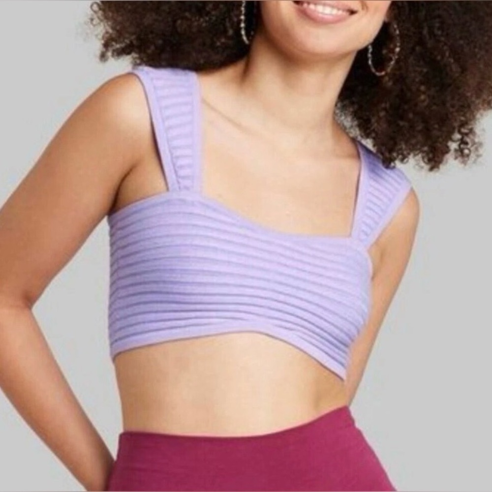 Lilac Lavender Ribbed Bralette